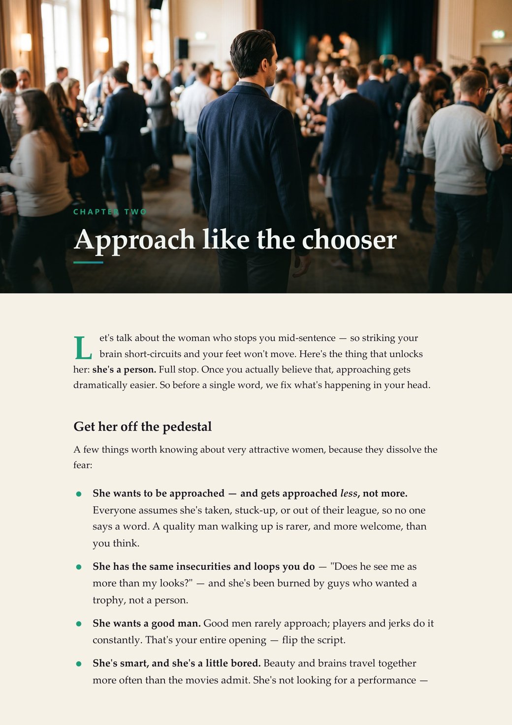 Interior page from Walk Up and Win, Chapter Two: Approach like the chooser